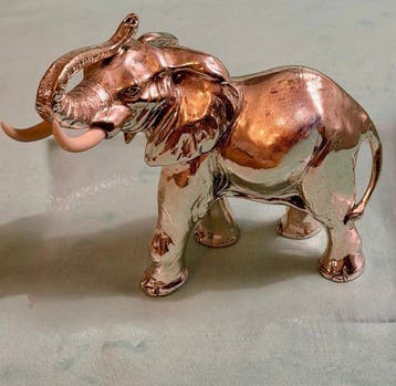 Larms Argenti - Beeldje - Striking Elephant with Tusks - 453, Antiek en Kunst