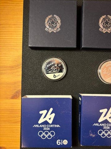 Italië. 6 Euro 2025 Milano Cortina (6 monete) Proof, Postzegels en Munten