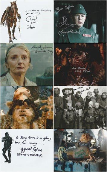 Star Wars - Big Lot of 8 Autographs!, Collections, Cinéma & Télévision