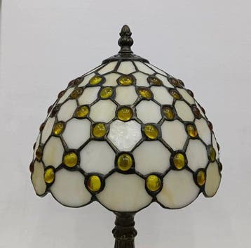 Tiffany - Tafellamp - Glas-in-lood, Antiek en Kunst