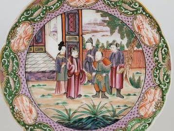 Schotel - Porselein - Kwalitatief mysterieuze bord, Antiek en Kunst