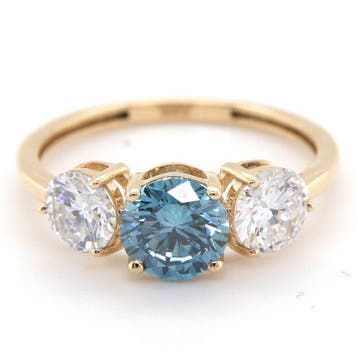 Zonder minimumprijs - Ring - 14 karaat Geel goud - 2.14ct., Nieuw