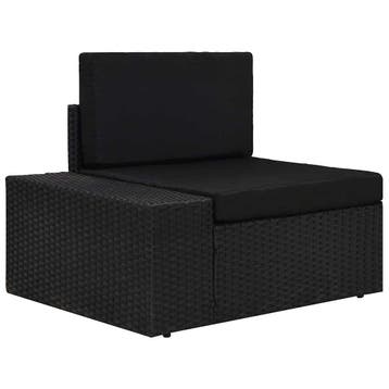 vidaXL Hoekbank met rechterarmleuning sectioneel poly rattan, Verzenden, Nieuw
