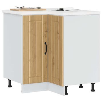 vidaXL Keuken hoekonderkast Lucca bewerkt hout artisanaal, Huis en Inrichting, Verzenden, Nieuw