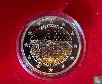 Monaco 2 euro 2025 (PROOF) Markiezaat van Baux, Verzenden, Monaco, 2 euro, Losse munt