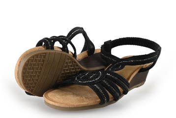 Graceland Sandalen in maat 39 Zwart, Kleding | Dames, Verzenden, Zwart, Sandalen of Muiltjes, Zo goed als nieuw