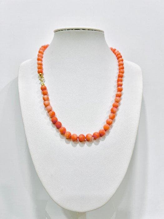 Zonder minimumprijs - Halsketting Zilver Koraal, Handtassen en Accessoires, Kettingen