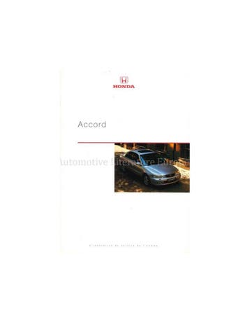 2000 HONDA ACCORD BROCHURE FRANS, Nieuw
