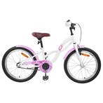 vidaXL Kinderfiets 18 Inch voor 5-7 jaar oud Wit, Verzenden, Nieuw
