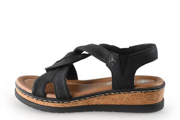 Rieker Sandalen in maat 37 Zwart, Verzenden, Zwart, Sandalen of Muiltjes, Zo goed als nieuw