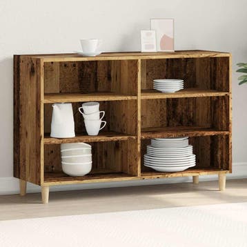 vidaXL Dressoir 103,5x35x70 cm bewerkt hout oud houtkleurig, Verzenden, Nieuw