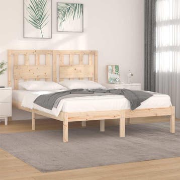 vidaXL Bedframe massief grenenhout 160x200 cm, Verzenden