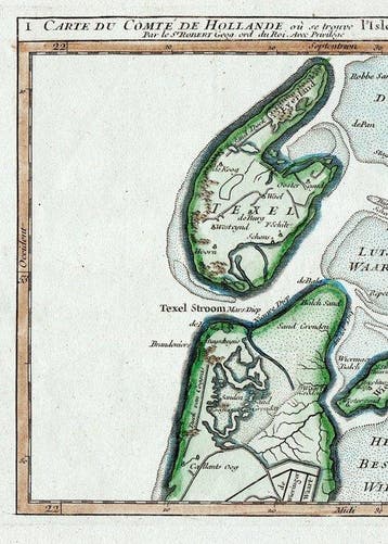 Pays-Bas - Texel; Robert de Vaugondy - Carte du Comté de, Nieuw