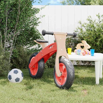 vidaXL Loopfiets voor kinderen met luchtbanden rood, Verzenden, Nieuw
