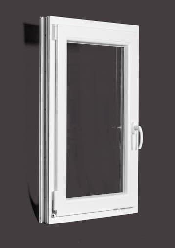 PVC raam draai kiep b70xh110 cm wit, Gevelraam of Ruit, Minder dan 80 cm, 80 tot 120 cm, Nieuw
