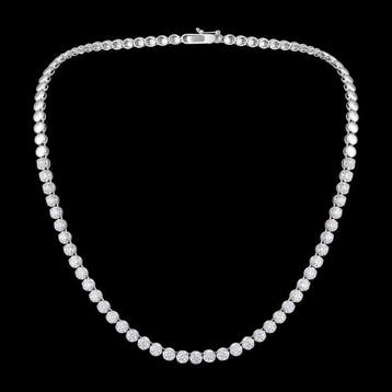 Halsketting - 18 karaat Witgoud - 8.00ct. tw. Diamant, Nieuw