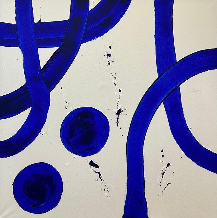 Stefanie Raus - Blue 1661 XXL, Antiquités & Art, Art | Peinture | Moderne