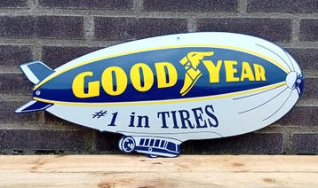 Good Year Zeppelin (Blimp) emaille, Verzenden, Nieuw