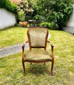 Fauteuil - Fauteuil Cabriolet - Noyer - Fauteuil style louis, Antiquités & Art