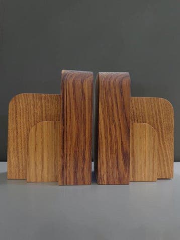 ArtDecoOnline - Boekensteunen (2) - De Brug naturel - Eik -