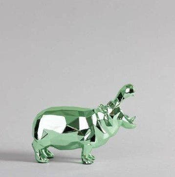 Richard Orlinski (1966) - Hippo Spirit (Water Green Edition)