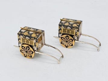 Zout- en pepervaatjes - .925 zilver - Japanse zout- en