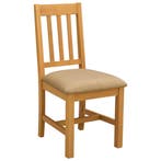 vidaXL Eetkamerstoel VENLO 2 pcs Massief Eikenhout Beige, Verzenden, Nieuw