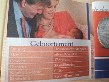 Pays-Bas. 10 Euro 2004 Geboortemunt Proof (Sans prix de