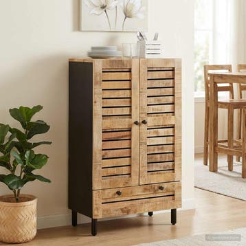 vidaXL Opbergkasten Naturel 60 x 33 x 100 cm Massief Mango, Verzenden, Nieuw