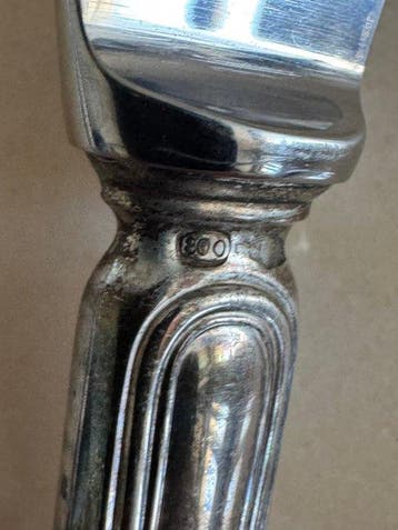 Keukenmes - Zilver - Italië, Antiek en Kunst
