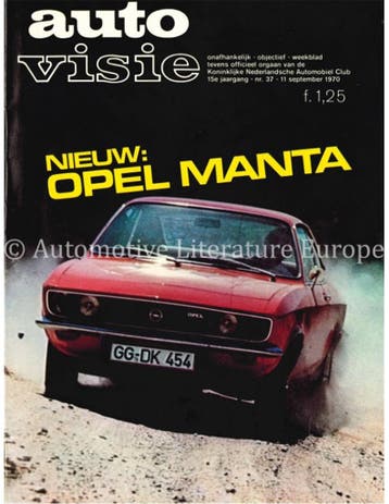 1970 AUTOVISIE MAGAZINE 37 NEDERLANDS, Ophalen of Verzenden
