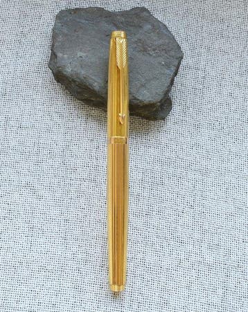 Parker - 75 Godron Flat Tassies – 18K Nib - 20u GP - Zonder, Nieuw