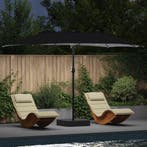 vidaXL Tuinparasol Zwart 385 x 209 x 244 cm Polyester, Verzenden, Nieuw