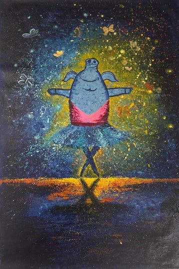 Nguyen T.H (1988) - Le petit Cochon de lOpéra 90 60 cm