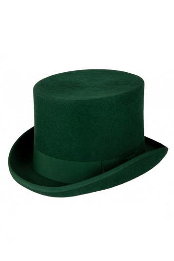 KIMU® Luxe Hoge Hoed Groen Hoog Model 61 100% Wol Heren Man, Ophalen of Verzenden