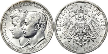 3 Mark 1910 Sachsen-weimar-eisenach Wilhelm Ernst 1901-1918, Verzenden, België