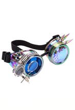 Goggles Steampunk Bril Spikes Vergrootglas Oliekleurig Montu, Ophalen of Verzenden, Nieuw