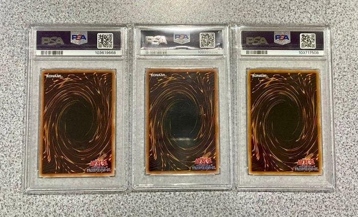Konami - 3 Graded card - Yu-Gi-Oh! - Gaia/Dragon Champion, Verzamelen, Overige Verzamelen