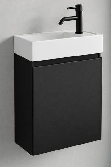 SALE - Volda 40 rechts - Mat zwart - Toiletmeubel -, Ophalen of Verzenden