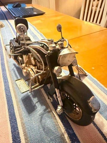 Custom handmade 1:12 - Modelauto - Cruiser motorfiets model, Nieuw