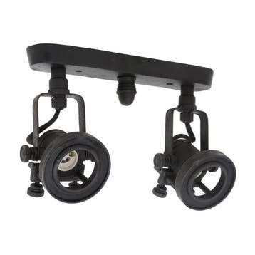 Spots opbouw Messing Prescott Double Spot black, Verzenden, Nieuw