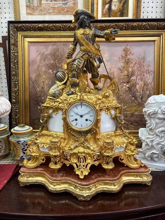 Pendule de cheminée - Pickard & Ad Punant Napoléon III -, Antiquités & Art, Antiquités | Horloges