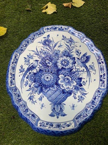 De Porceleyne Fles, Delft - Bord - Delfts blauw - 1999, Antiek en Kunst