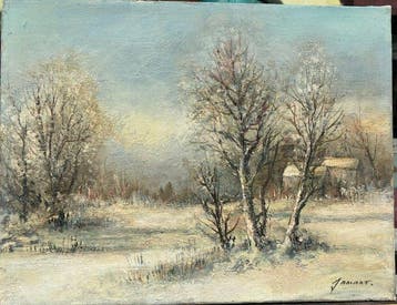 Michel Jamart (1922-2004) - Paysage enneigé (vendu sans prix