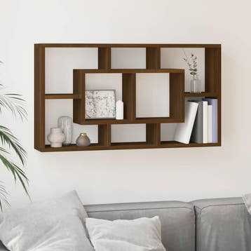 vidaXL Wandschap 8 vakken bruineiken, Verzenden