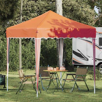 vidaXL Pop-up Feesttent 195 x 195 x 245 cm Oranje Oxford, Verzenden