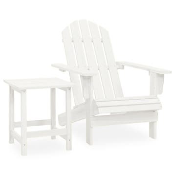 vidaXL Tuinstoel Adirondack met tafel massief vurenhout wit, Verzenden