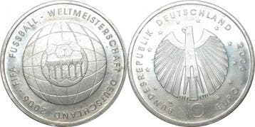 Allemagne 10 Euro 2005 Fifa 2006 Ballon Belle Epreuve, Postzegels en Munten, Verzenden, België