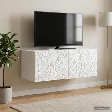 vidaXL Wandmontage TV-kast 59,5 x 31 cm Wit Bewerkt hout, Verzenden