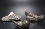 Steen - Set van 3 natuurlijke suiseki kijkstenen - Fuji,, Antiek en Kunst